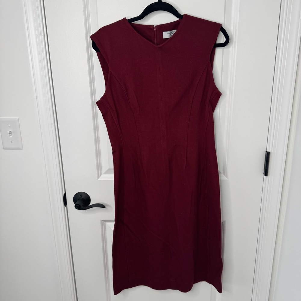 MM Lafleur Pinot red maggie sheath textured point knit Dress 12